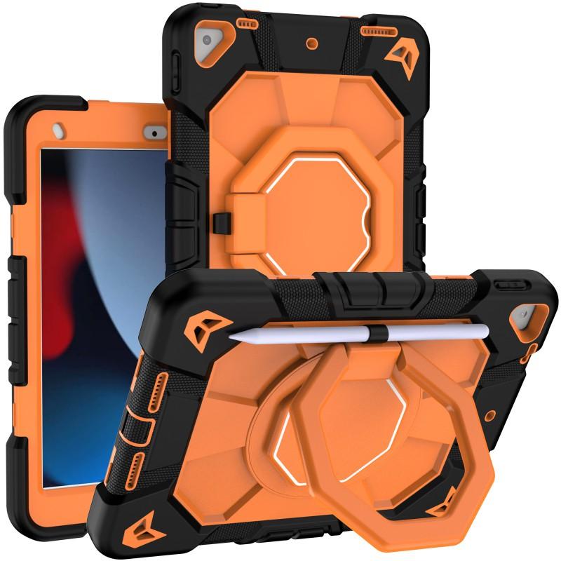 3in1 Shockproof Case IPad 7/8/9th Gen 10.2 Inch 360 Rotation Stand Hand Strap PCSilicone Cover