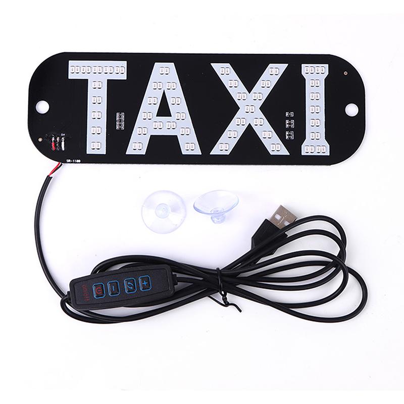 אור מונית, קישוט שלט LED למונית בשני צבעים, אור LED למונית הניתן לשינוי צבע בשני צבעים, נתלה על חלון הרכב עם USB (אדום וירוק, USB)