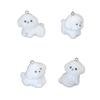 Cute Flocked Resin Puppy Pendant Resin Puppy Flock Charm for Creative Jewelry Projects and Personalized Accessories
