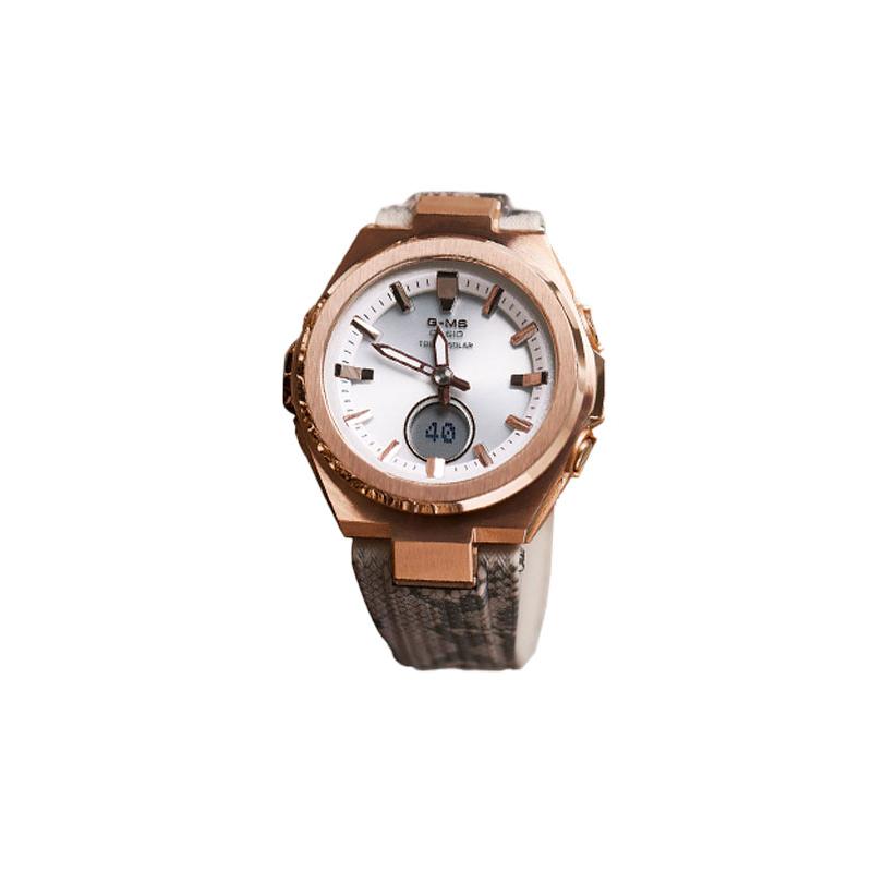 

Casio CASIOBABY-G series limited snake pattern solar powered shockproof and waterproof women s watch special gift box quartz movement MSG-S200PT-5APFS серебряный