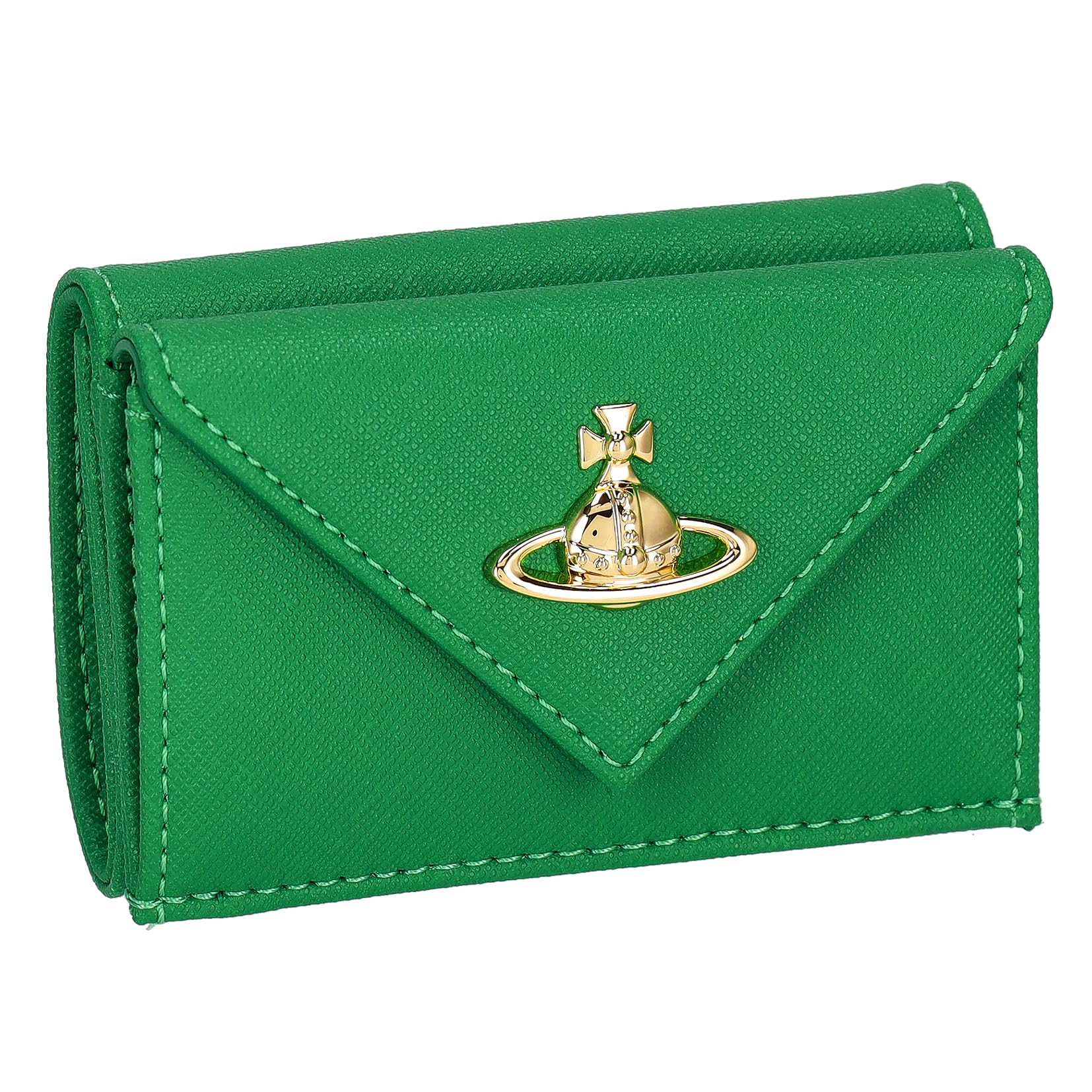 

Vivienne Westwood SAFFIANO BIOGREEN 51010057U BRIGHT GREEN Wallet for Women Tri-fold [Used]