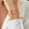 ORSA JEWELS 100% 925 Silver Italian 3.3mm Diamond-Cut Figaro Chain Bracelet for Women Handmade Party Jewelry SB66