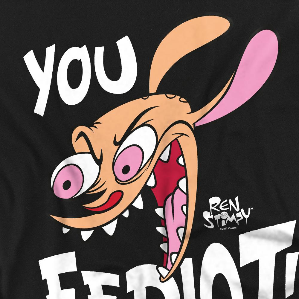 Ren & Stimpy Unisex Adult You Eediot! T-Shirt
