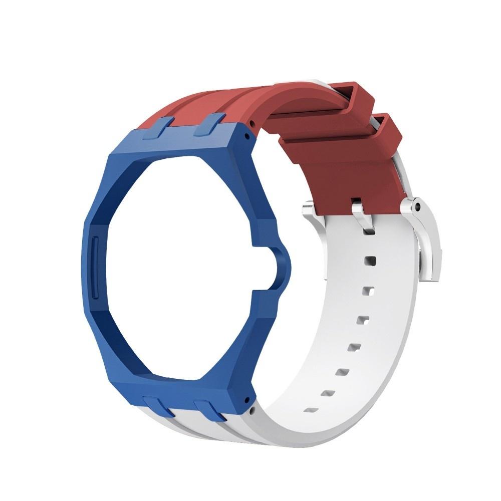 Dreifarbiger integrierter Silikon-Uhrenarmband-Mod-Kit mit Faltschließe Kompatibel mit Swatch X Royal Pop Uhrenzubehör