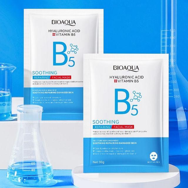 BIOAQUA - Успокаивающая восстанавливающая маска для лица с гиалуроновой кислотой и витамином B5 #Mask
