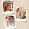 Cashew Cotton Linen Print Scarves Floral Square Handkerchief All-match Printed Silk Scarf  Vacation