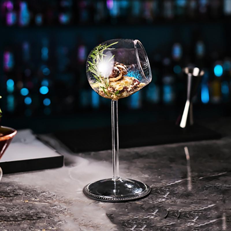 Creative Cocktail Glass - Mushroom/Swan/Heart/Octopus/Fish Design Cocktail Glass, Novelty Drink Cup for KTV Bar Night Party