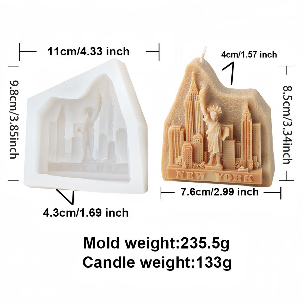 Relieff Frihetsgudinnen Lys Silikonform DIY Palassmuseum Arkitektur Sement Gipsform Dyr Kamel Såpelagingsverktøy