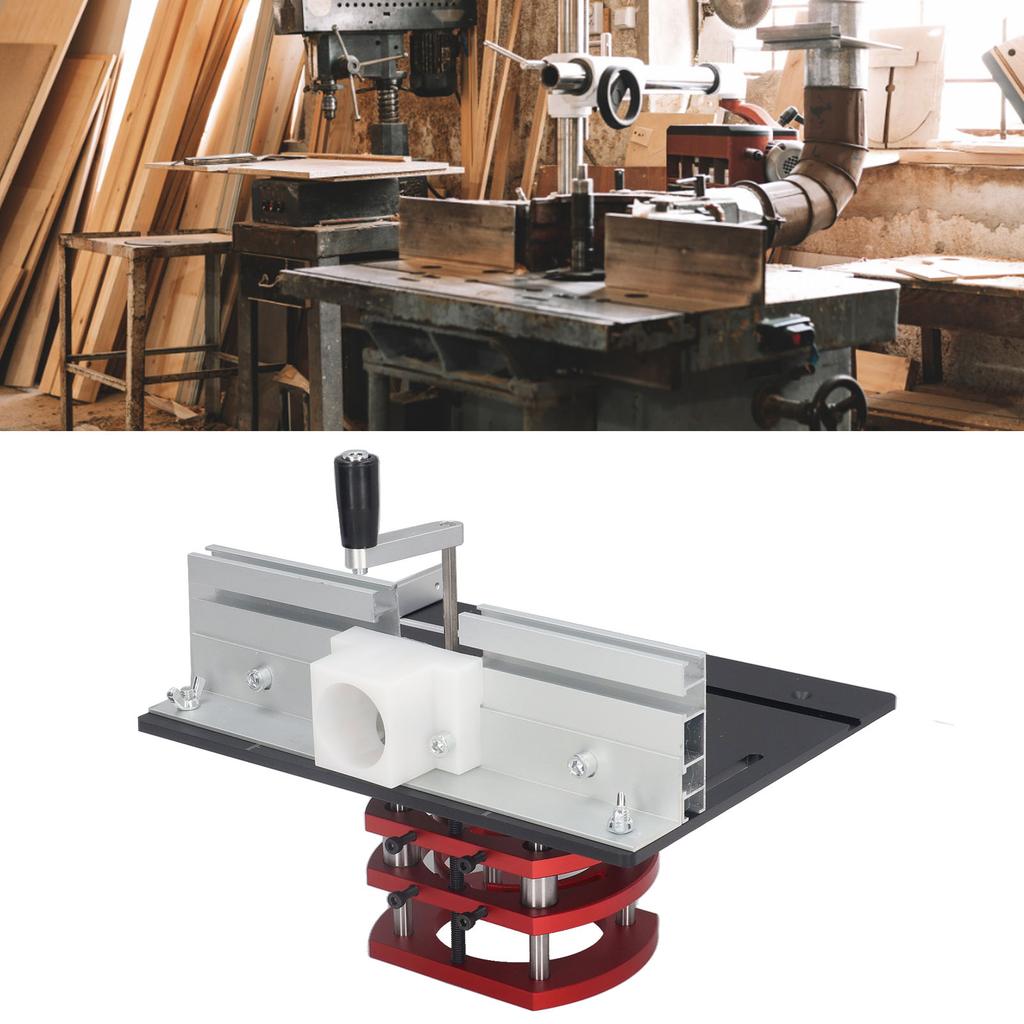 Router Lift with Top Plate Router Lifting Base Woodworking Slotting Trimming Chamfering Table Top