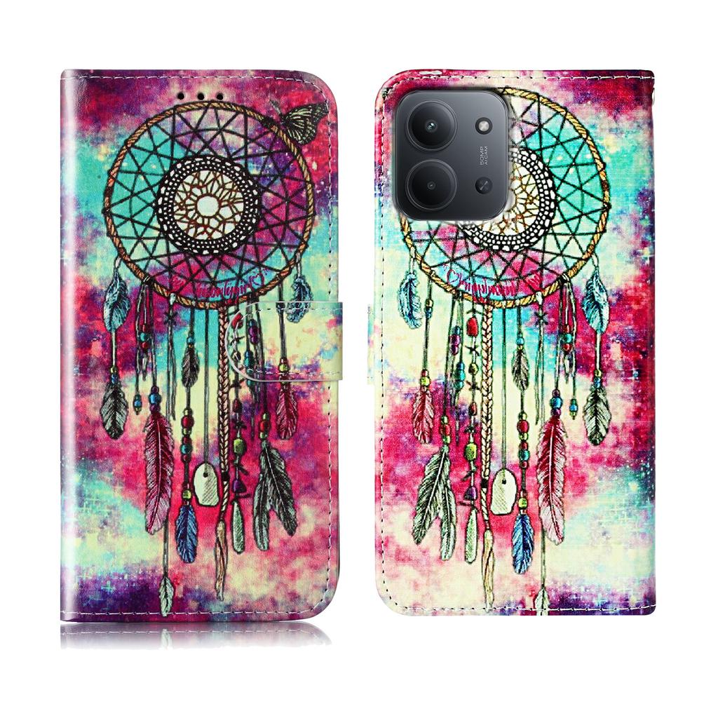 Dla Xiaomi Redmi Redmi 15C 4G (UE) (173mm)/15C 5G (UE) (173mm)/Poco C85 4G (173mm) Etui Marmurkowy Lakier Skórzane Etui na Telefon