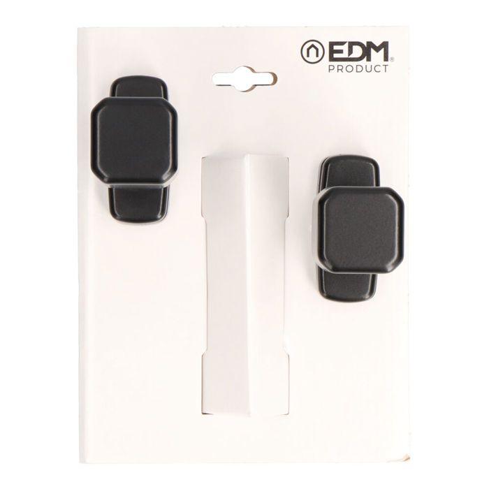 Bouton récupérable - EDM - 6807 - Aluminium - 80x39mm - Blanc et Noir