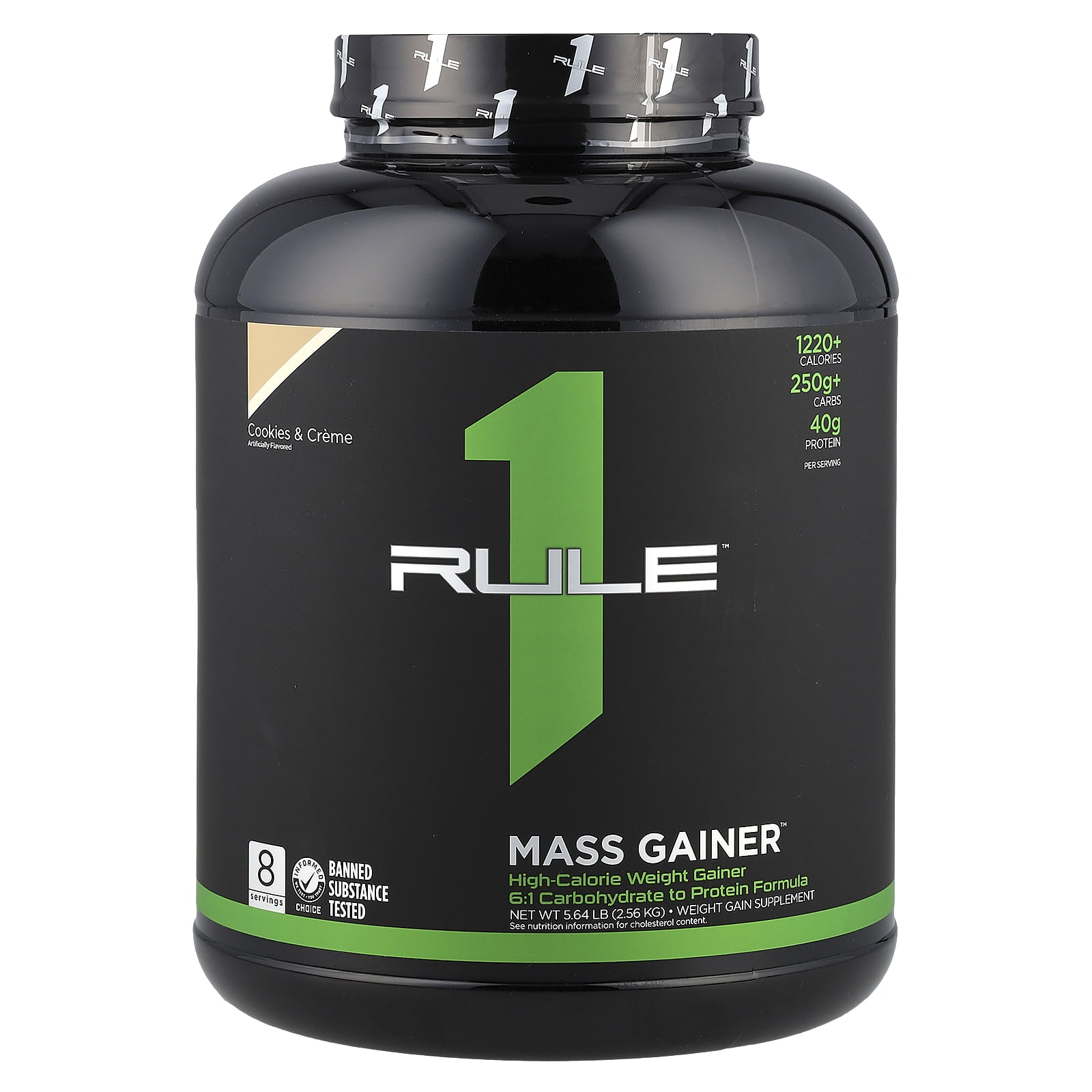 

Rule One Proteins, Mass Gainer, Cookies & Cream, 5.64 lb (2.56 kg)