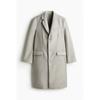 H M Regular Fit Coat ligHt Grey