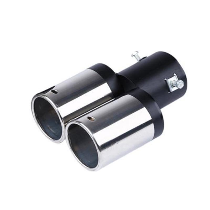 Универсальные двойные выходы Глушитель выхлопной трубы автомобиля Диаметр Отделка выхлопной трубы Нержавеющая сталь Двойной выход Насадка выхлопной трубы