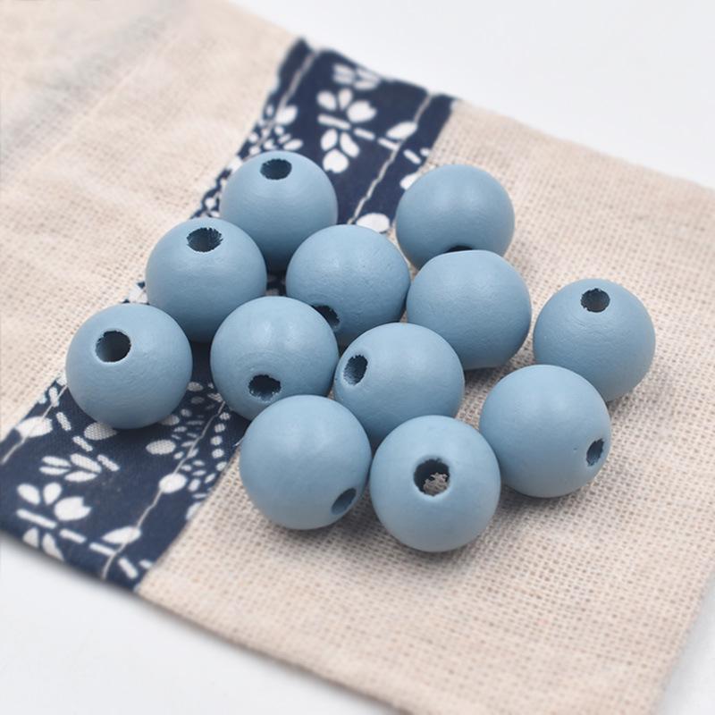 Hewood 16MM Matte Candy Color Round Wood Beads for DIY Jewelry Accessories