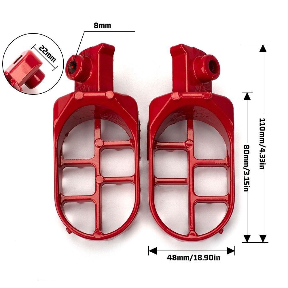 Black/Silver Motorcycle Foot Pegs Springs Bolts Dirt Bike Footrest Motorcycle Pedals Motorbike