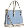 New COACH Canvas With Leather Tote Bag, Shopping Bag, Handbag, Crossbody Bag Medium Size Women's Blue Monogram White CA142-IMUDY