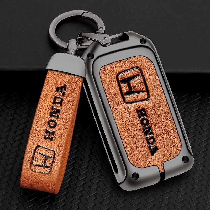 Zinc Alloy Car Smart Remote Key Case Cover Shell For Honda Vezel City Civic Jazz BRV BR-V HRV Protector Fob Keychain Accessories