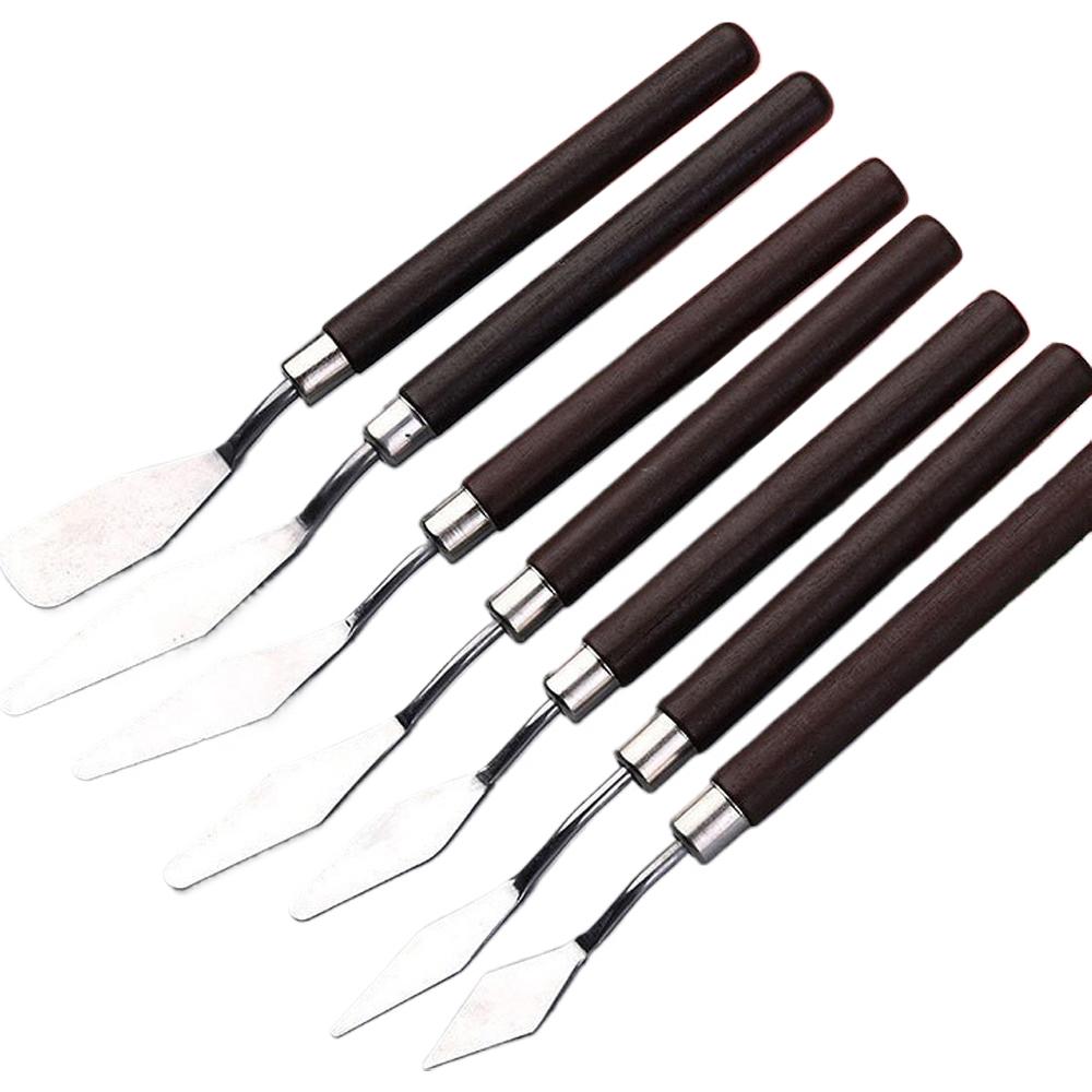 7pcs/set Oil Painting Scraper Knives Artist Crafts Spatula Palette Knife Scraper Drawing Art Tools Stationery Supplies