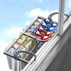 Retractable Balcony Clothes Rack for Drying: Rail for Windows, Radiators, and Railing Shoes.