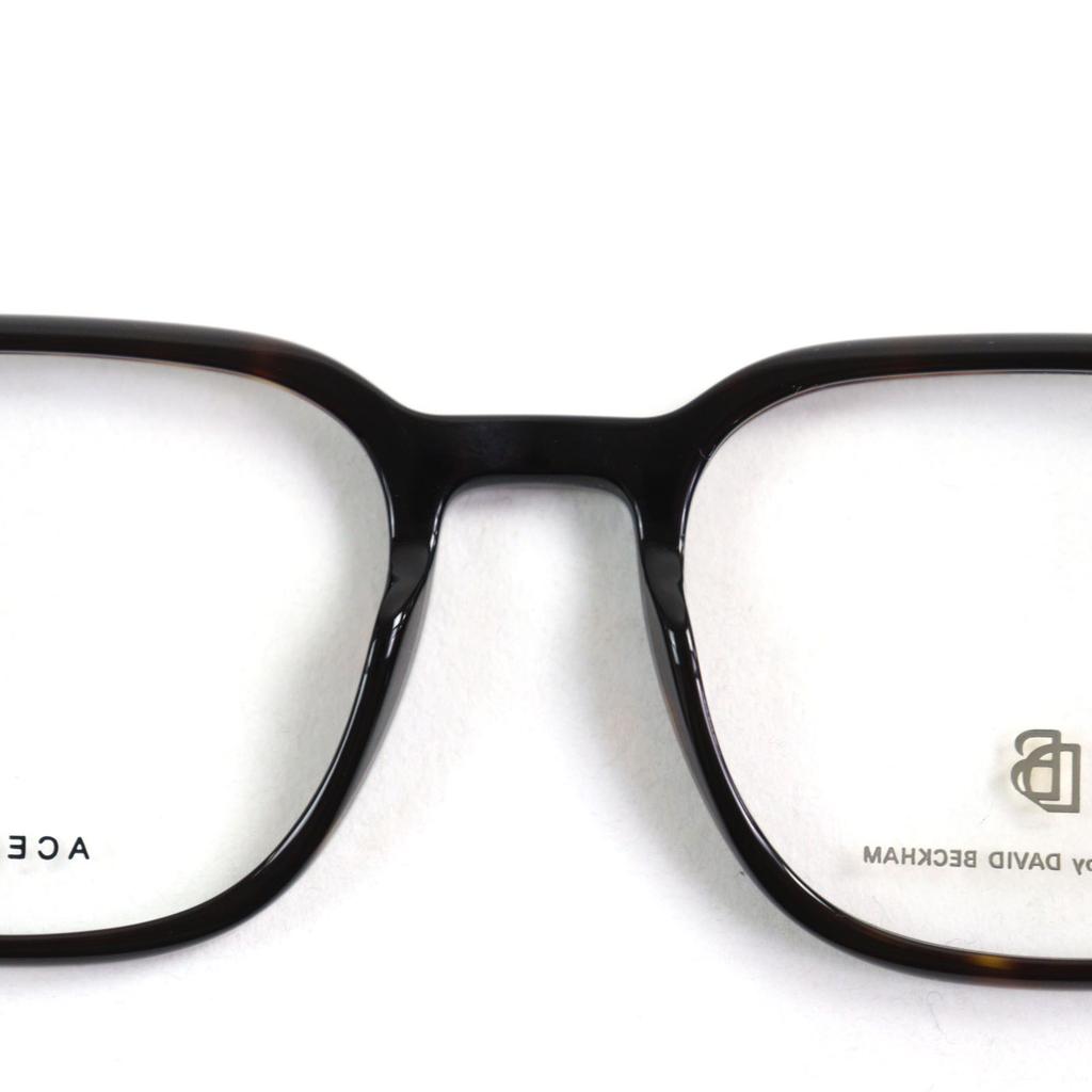 Pristine EYEWEAR by DAVID BECKHAM Glasses DB Monogram Engraved Rectangle Shape End Tip black mens DB 1084 Used