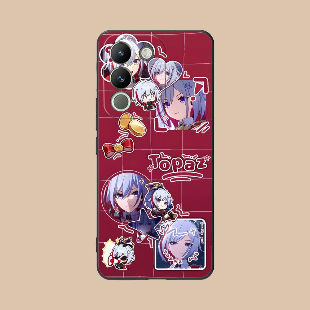 HSR Topaz Matte TPU Mobile Phone Case for VIVO Y77 76 75 74 73 72 58 56 55 51 50 38 36 Y19 Y18 Y03 Y01 5G Colorful Cover