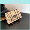 Summer Casual Woven Diamond Grid Rivet Bag 2024 New Women's Chain Shoulder Bag