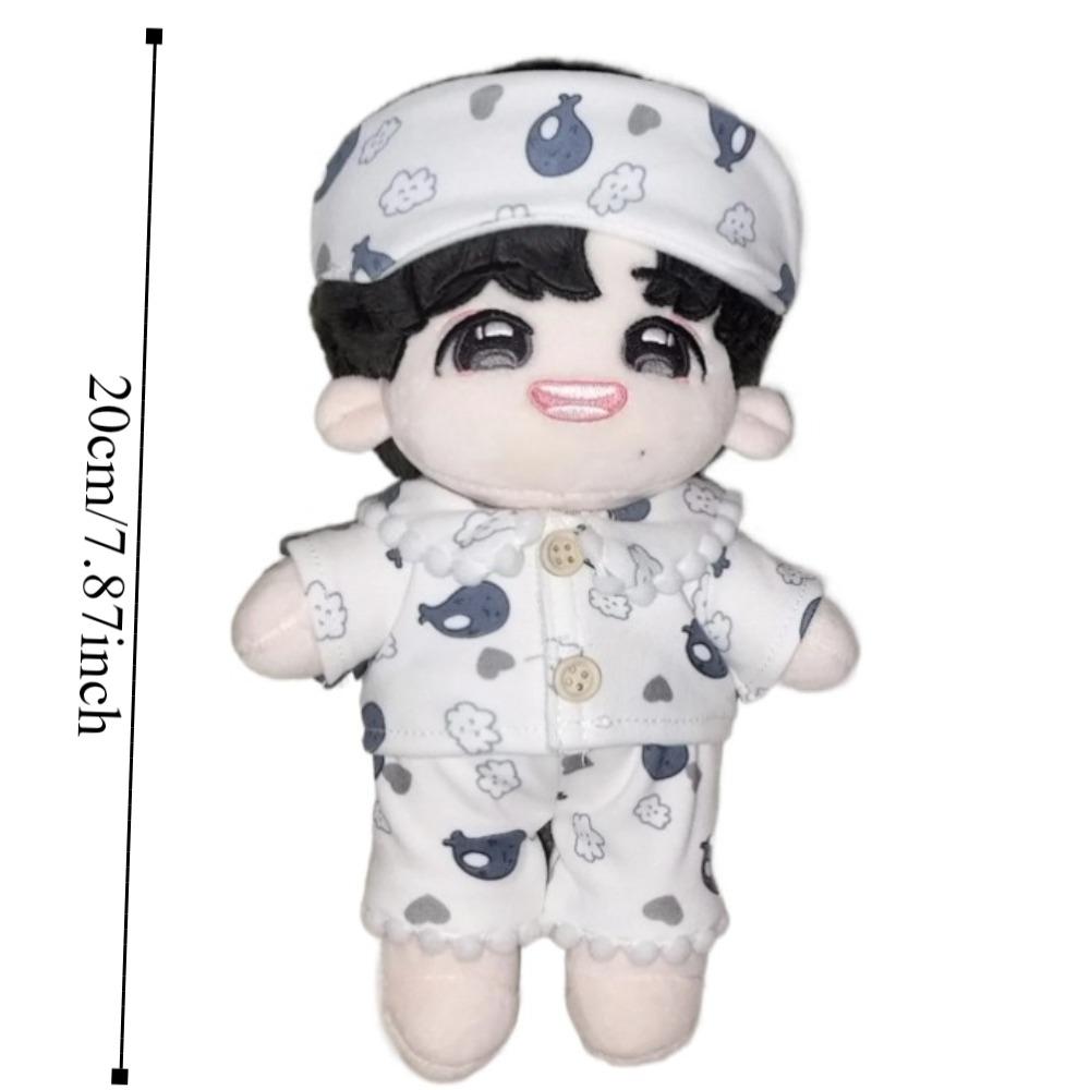 Plush Patch Stuffed Doll Plush Suit Pajama Set Plush Toys Clothes  Girl Gift