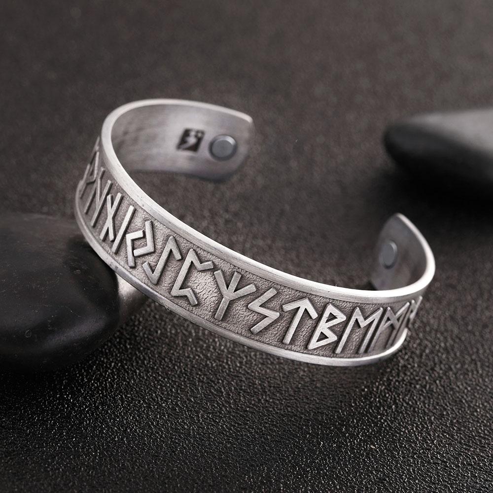 Talisman Gesundheitsarmbänder Lebensbaum Glücksknoten Runen Dreifaltigkeit Magnetische Armspangen Damen Herren Verstellbares Armband