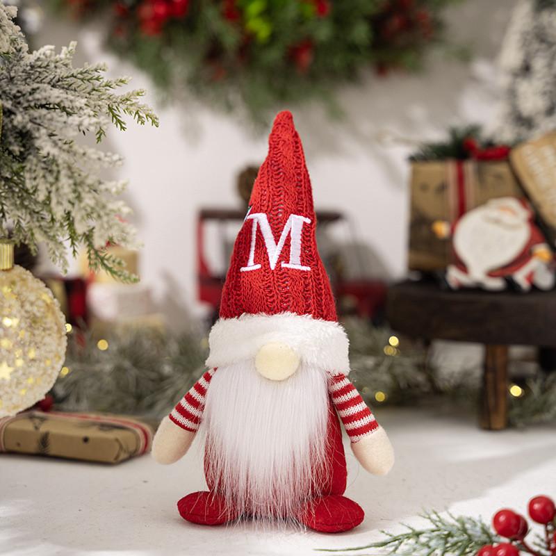 Adorable Christmas Gnome Figurine With Knitted Hat Perfect For Festive Decor