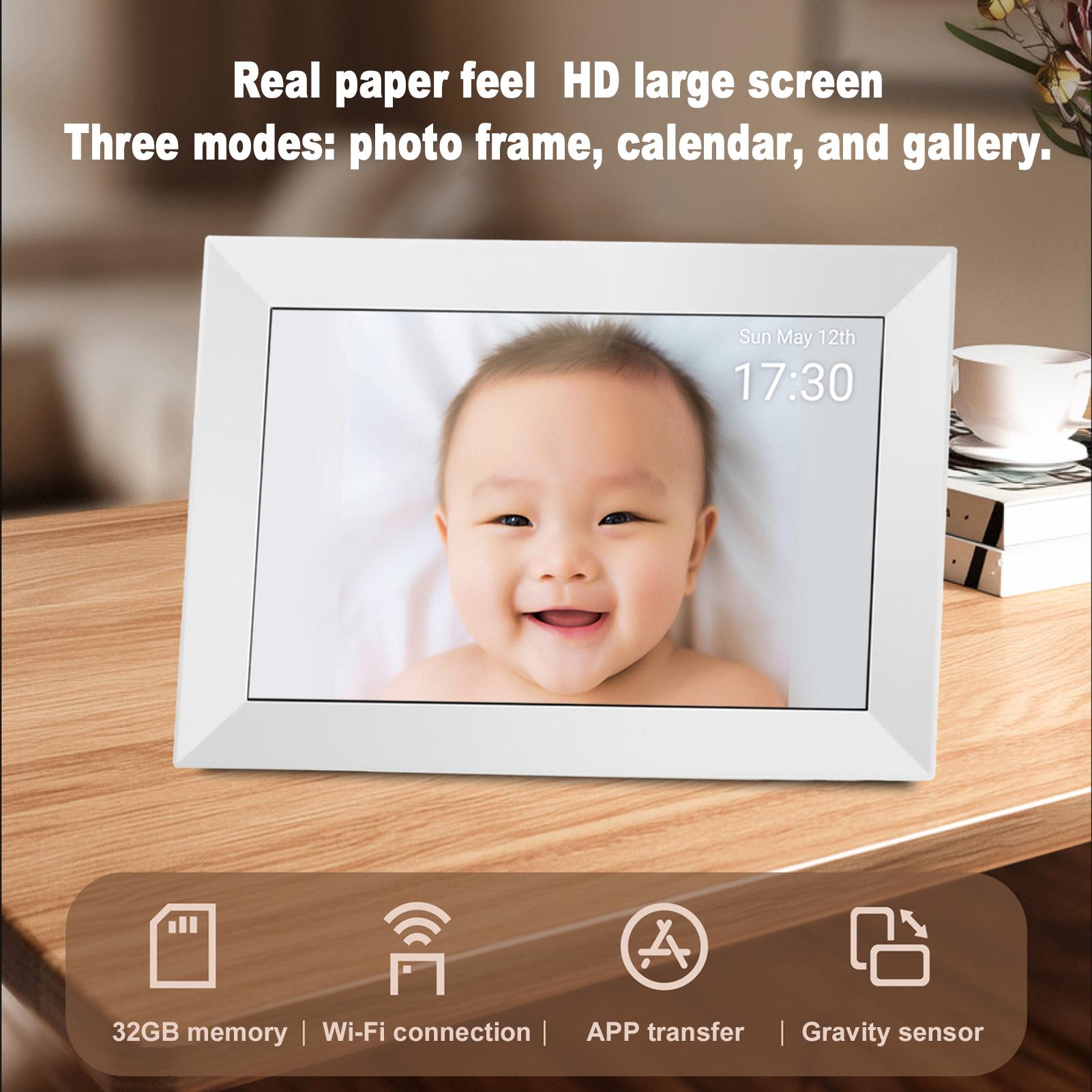 

15 6 Inch Digital Photo Frame Wireless Fidelity with 1920x1080 Touchscreen Smart Schedule Share US Plug