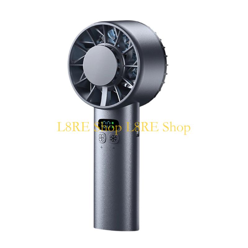 L8RE Small Pocket Fan Digital Display Fan 5200mAh Cooling Fan Outdoor Fan Table Fan with Large Battery Suitable for Own Use