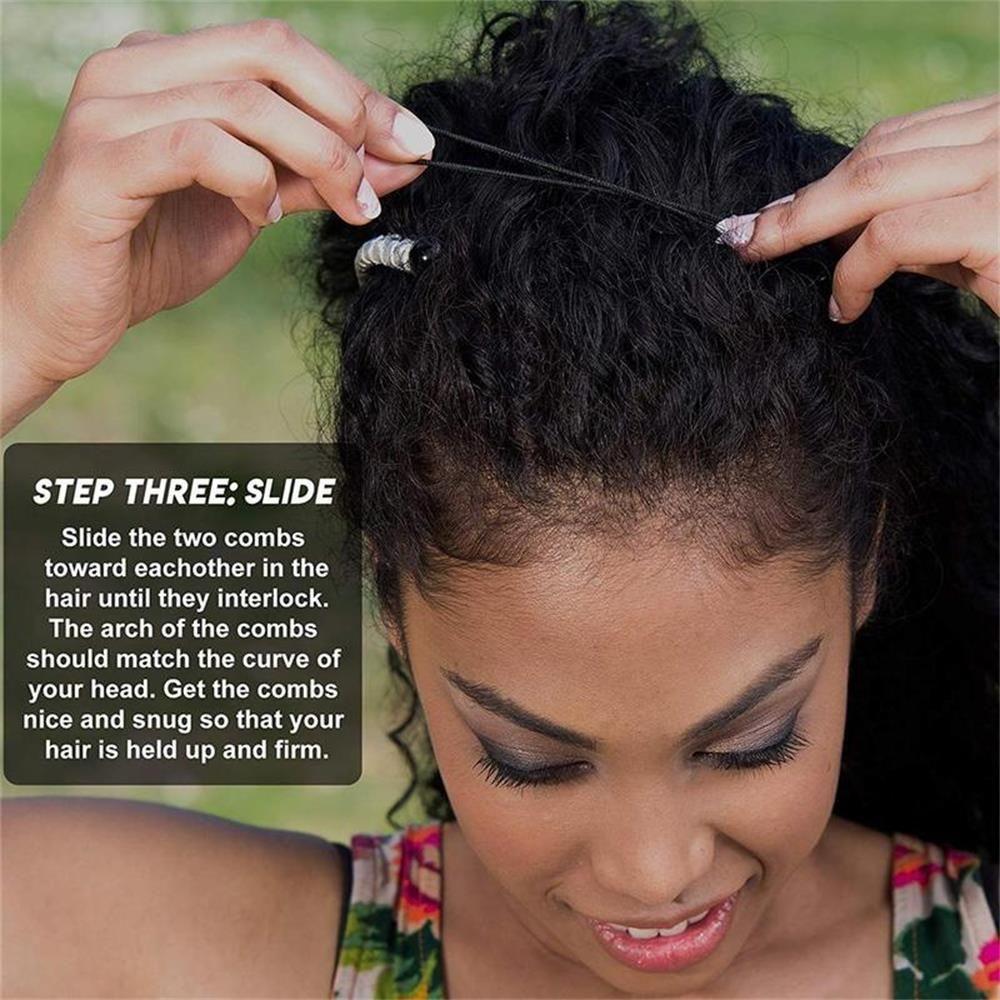 Women Girls Big Size Hair Accessories Hairpin Vintage Stretchable Banana Hair Clip Lazy Hair Comb