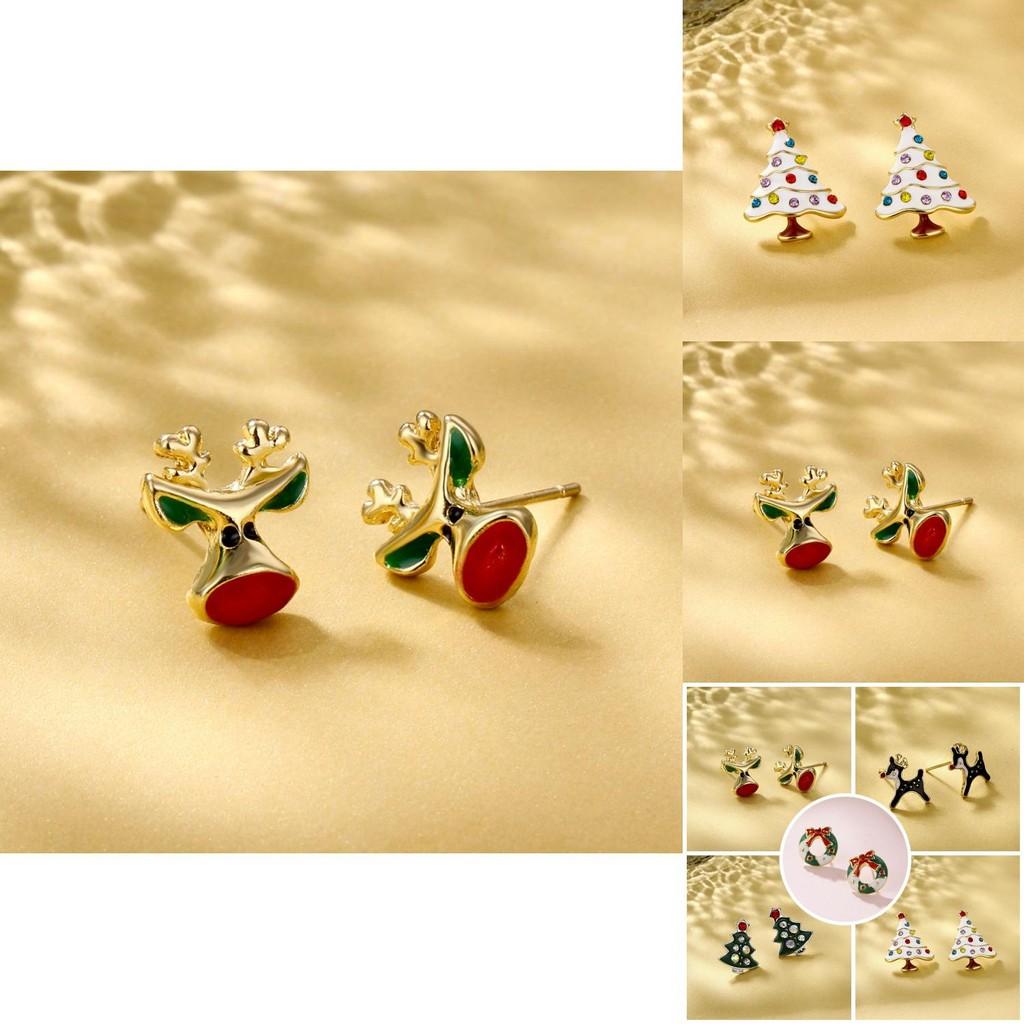Stylish Alloy Christmas Earrings Fashionable Holiday Accessories