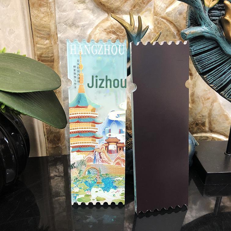 Acrylic Quicksand Scenic Spot Magnet - Suzhou, Nanjing, Kaifeng Souvenir