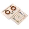 Elegant Beige Velvet Jewelry Display Tray Necklace Bracelet Earrings Ring Storage Viewing Trays Counter Jewellery Showcase Props