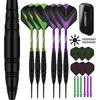 Darts Metal Tip Set 6 Aluminum Shaft Metal Dart Set Professional Darts Steel Tip Sets