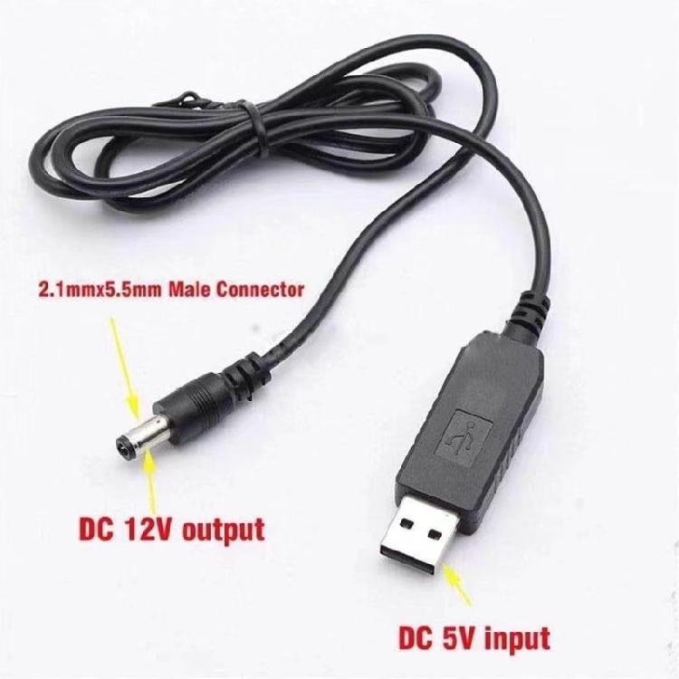 USB To DC5.5x2.1mm Power Regulator Charging Cable Cord 5V To 9/5/12V Voltage Step Up Converter Cable Booster Line