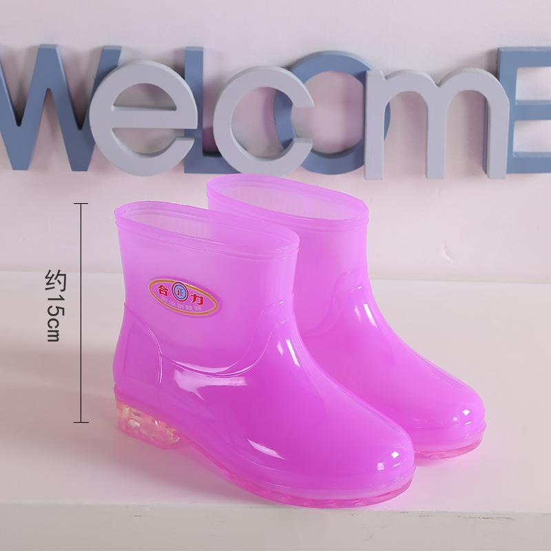 Tall tube thickened rain shoes women's waterproof shoes women's outer wear rain boots non-slip warm quick-drying water boots rubber shoes