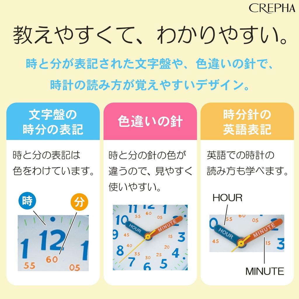 CREPHA Keychain Watch, Carabiner Watch for Kids, Elementary School Students, Analog, Waterproof, Easy To Read, Small, Mini Size, Backpack-Friendly,