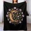 Moon Serpent Throw Blanket Ultra Soft Flannel Fleece Blanket for All Seasons