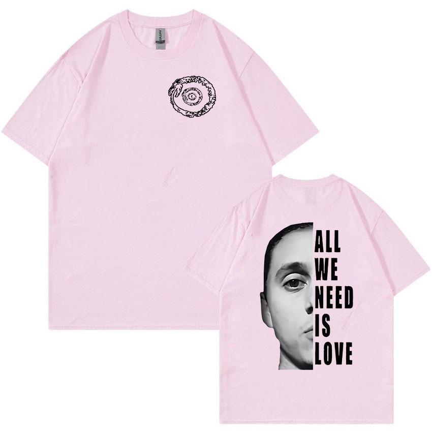 Canserbero All We Need Is Love Graphic T Shirts Men Hip Hop Retro Fashion Tshirt Unisex ONeck Cotton Oversized Tees Streetwear