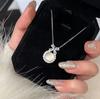 S925 Sterling Silver Princess Bow Necklace with Agate Pendant - Women's 2024 Versatile Accessory