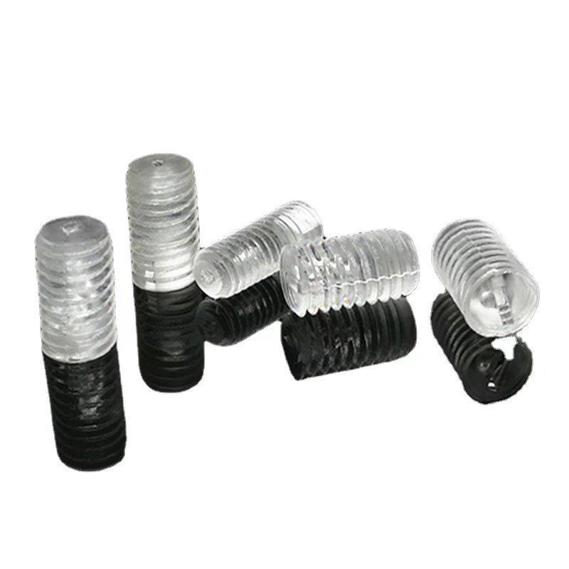High-Quality Transparent PC Plastic Screws - Insulated, Corrosion-Resistant Black Grub Screws with Internal Slotted Set and Free Shipping