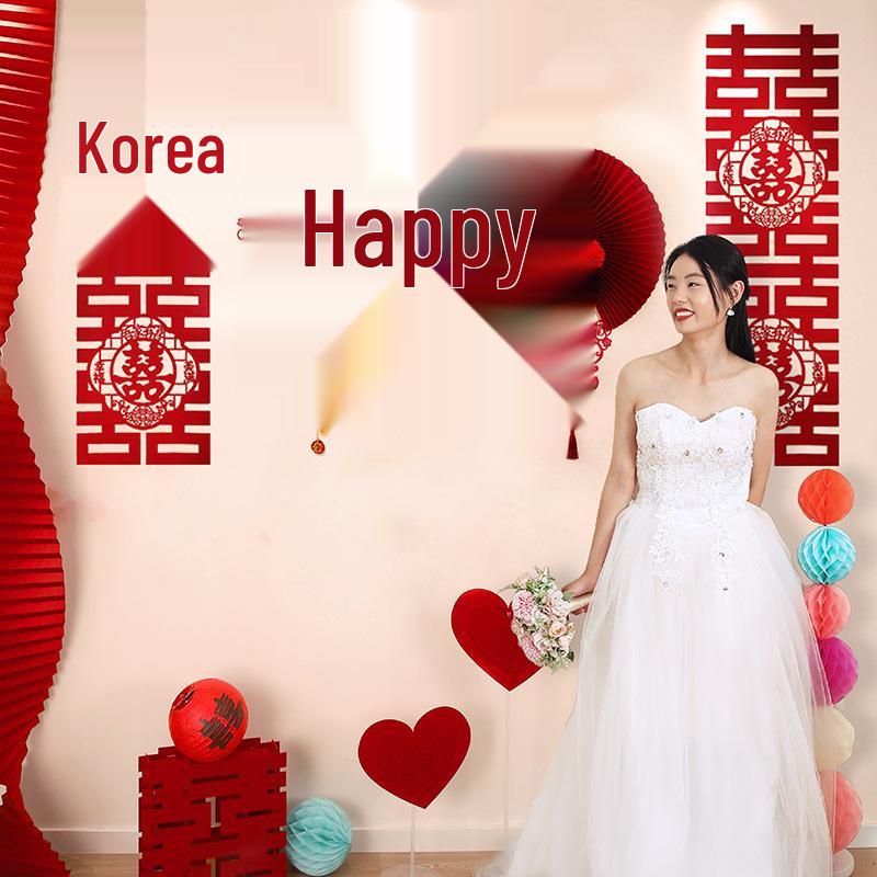 Double Happiness Wall Sticker Set: Wedding Room & Female Bedroom Decor