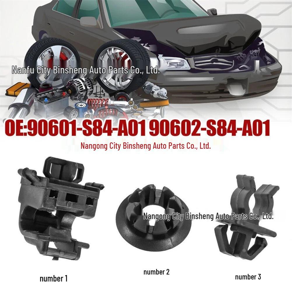 Honda Accord Hood Rod Support Clips 90601-S84-A01, 90602-S84-A01 Model 2