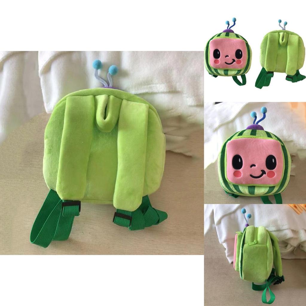 Adorable Cocomelon Plush Backpack For Kids Featuring Soft Material And Cute Design