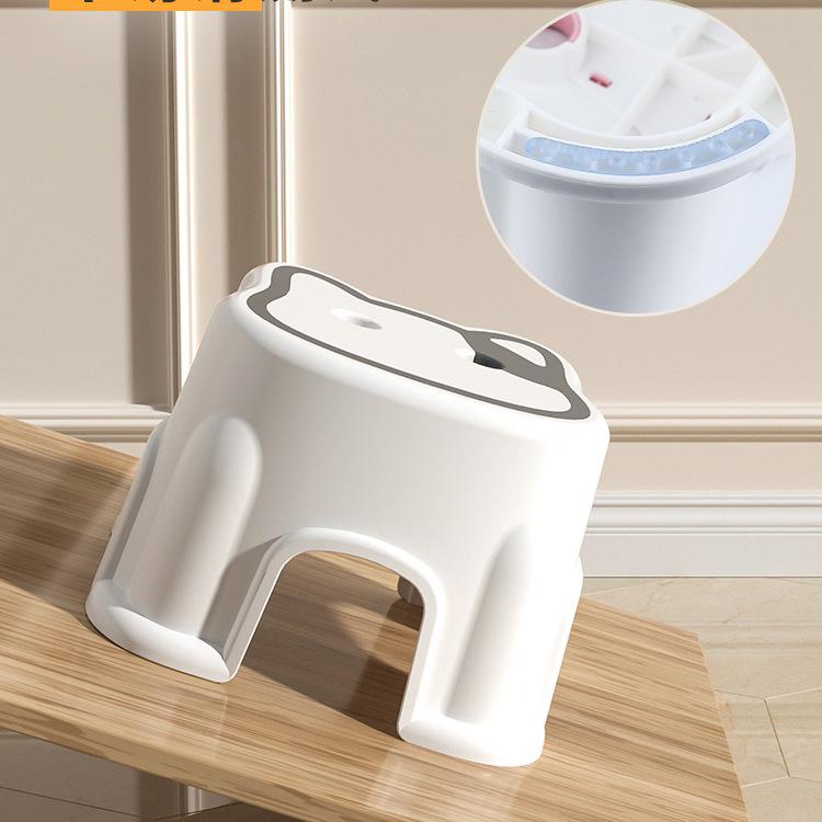 Plastic Children's Cartoon Non-Slip Footstool - Thickened Baby Bath Seat