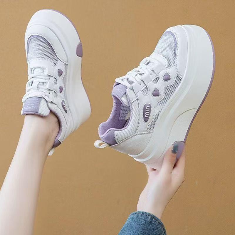 Autumn new muffin thick-soled inner height-increasing women's shoes love versatile casual women