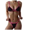 Women's Two Piece Bikini Set Triangle Top Adjustable Straps Low Rise Bottom Swimwear Beachwear Summer Outfit